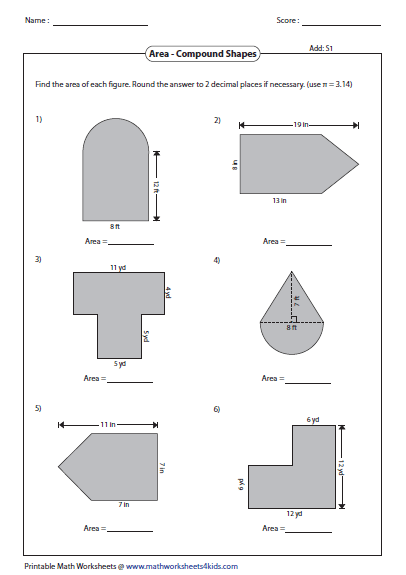 Area Worksheets