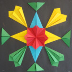 Art Paper Scissors Glue Symmetrical Origami