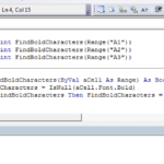 Excel Vba Check If Partial Bolding In Cell Stack Overflow