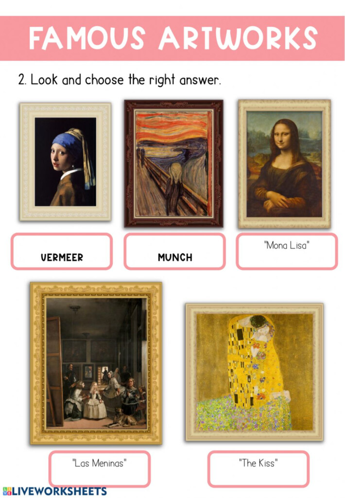 Famous Artworks Worksheet