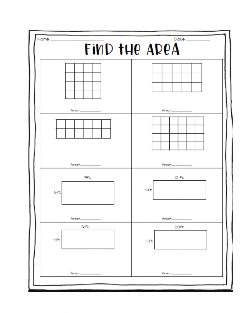 Find The Area Worksheet