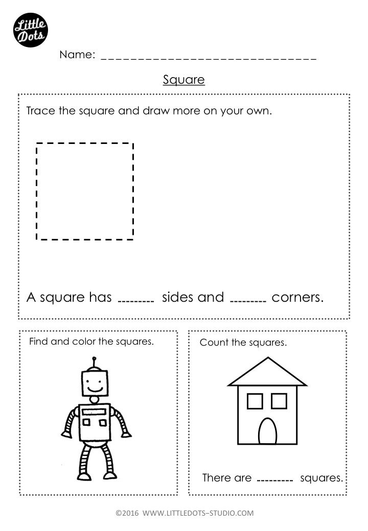 Free Kindergarten Square Shape Worksheet Learn The Basic Properties Of Free Kindergarten Square Shape Worksheet Learn The Basic Properties Of