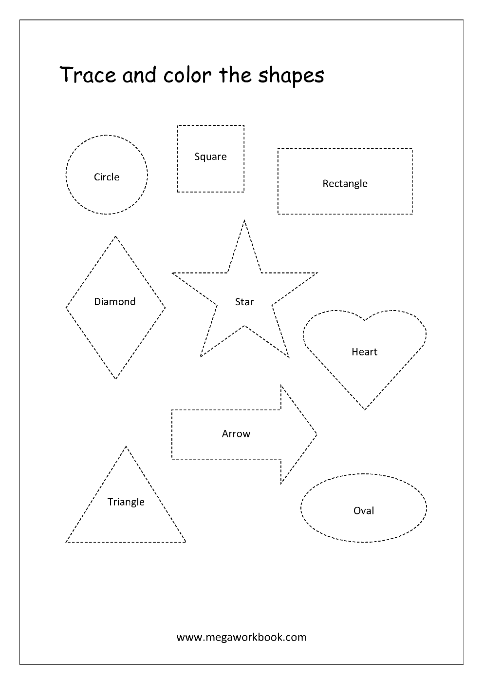 Free Printable Shapes Worksheets Tracing Simple Shapes Pre Writing Free Printable Shapes Worksheets Tracing Simple Shapes Pre Writing