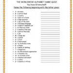 Letter Quiz Worksheets 99Worksheets