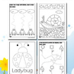 Spring Preschool Worksheets For Shape Recognition Tracing Practice