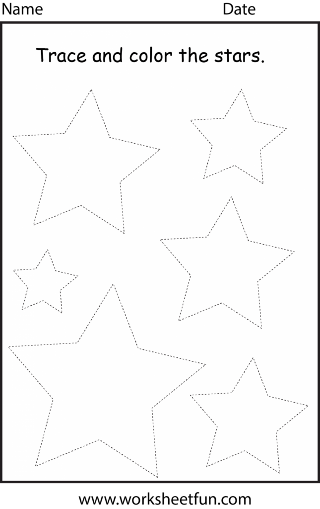 Star Pattern To Trace Worksheets Worksheet Hero