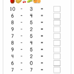 Subtraction To 10 Worksheets 99Worksheets
