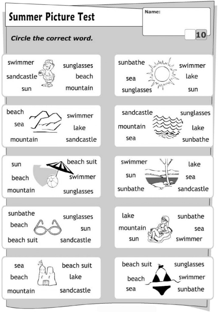 Summer Worksheets Best Coloring Pages For Kids