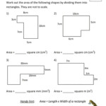 Area Of Irregular Shapes Worksheet